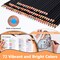 Colored Pencils for Adult Coloring, 72-Color Professional Soft Core Drawing Sketching Shading Pencils Set with Zipper Case, Coloring Pencils for Adults, Artists, Professionals and Colorists